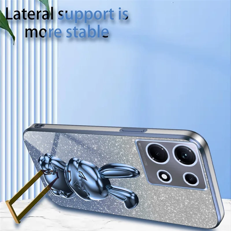 For Infinix Note 30 5G Case Cute Rabbit Kickstand Anti-Drop Phone Cover - Blue