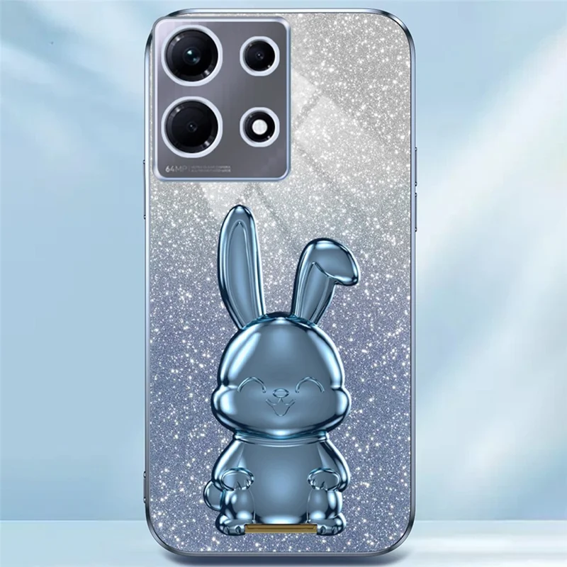 For Infinix Note 30 5G Case Cute Rabbit Kickstand Anti-Drop Phone Cover - Blue