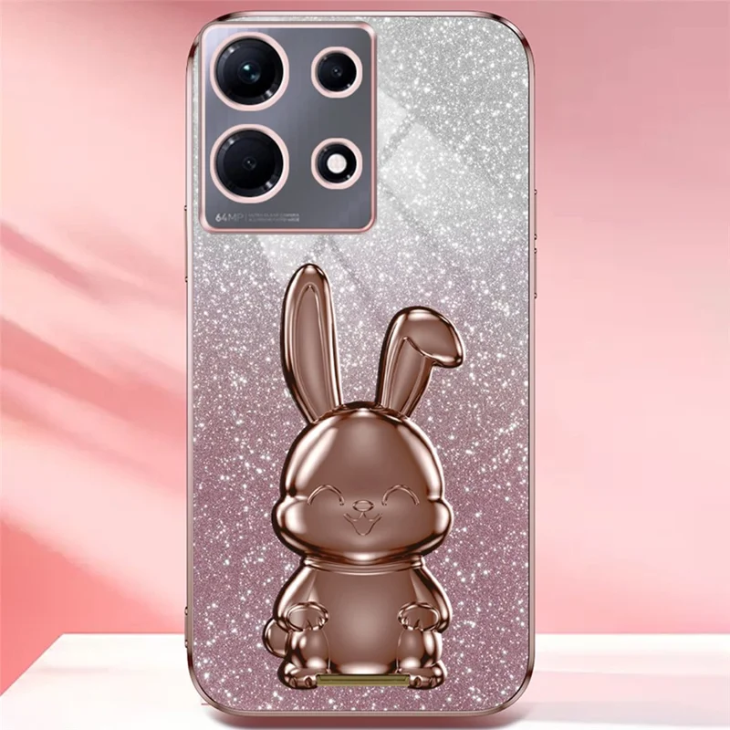 For Infinix Note 30 5G Case Cute Rabbit Kickstand Anti-Drop Phone Cover - Pink