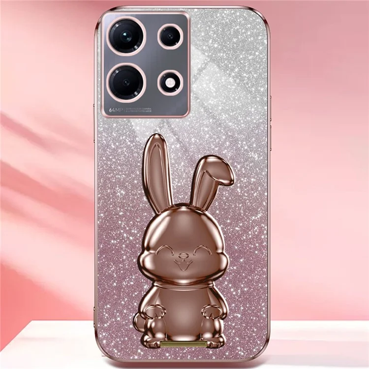 Protective Case for Infinix Note 30 4G Slim Phone Case Cute Rabbit Kickstand Cover - Pink