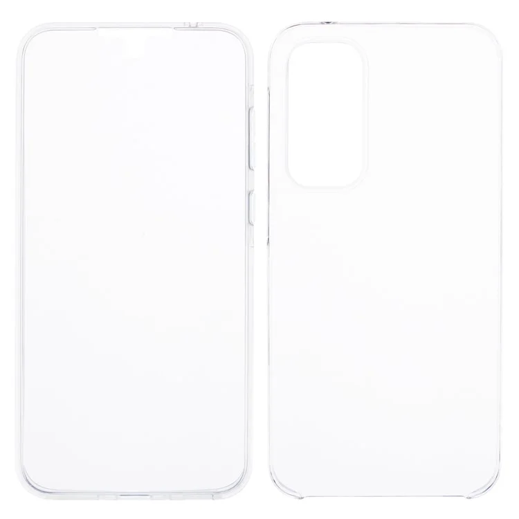 Pour Samsung Galaxy A35 5G Clear Case Acrylique + TPU Protection Complète Téléphone Couverture Avec Film de Compagnie