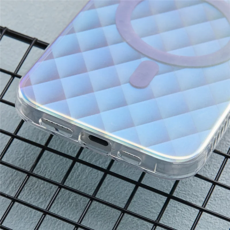 MP Series For iPhone 15 Pro Max Cell Phone Cases TPU+Acrylic Creative Cover Compatible with MagSafe - Rhombus