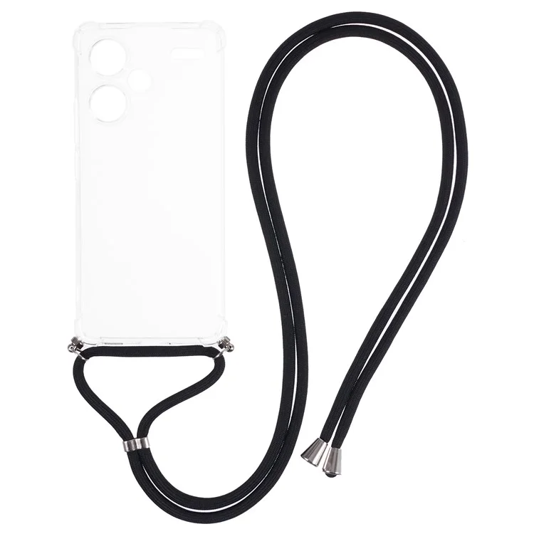 For Xiaomi Redmi Note 13 Pro+ 5G Cell Phone Case Corner Protection Back Cover with Lanyard