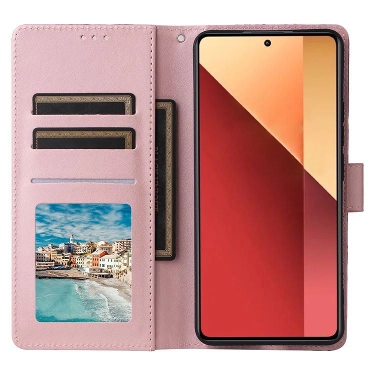 For Xiaomi Redmi Note 13 Pro 4G / Poco M6 Pro 4G Leather Flip Cover Marble Pattern Stand Wallet Phone Case - Purple