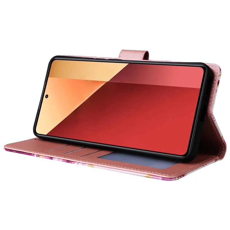 For Xiaomi Redmi Note 13 Pro 4G / Poco M6 Pro 4G Leather Flip Cover Marble Pattern Stand Wallet Phone Case - Purple