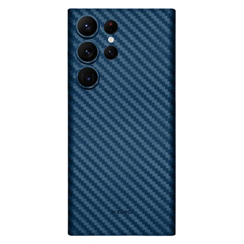 KZDOO For Samsung Galaxy S24 Ultra Case PP Phone Back Cover Carbon Fiber Texture - Blue