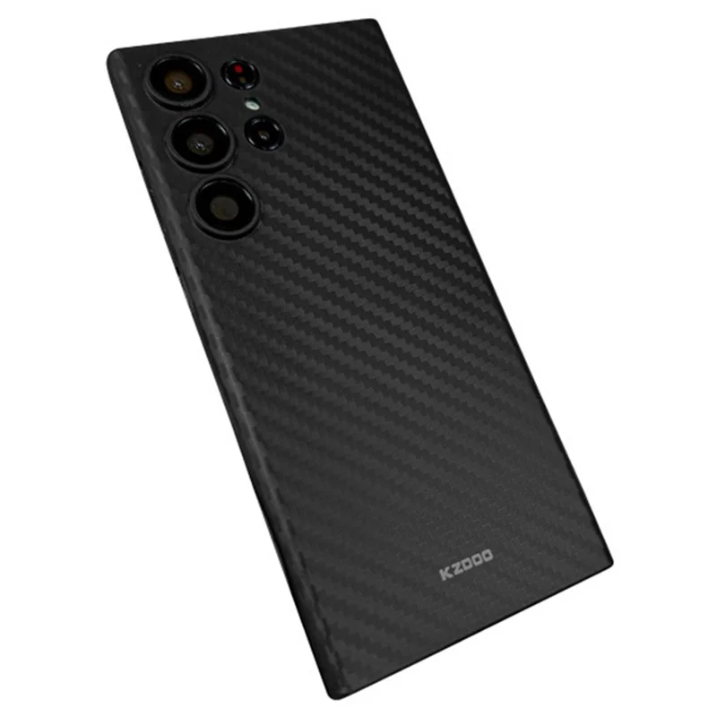 KZDOO For Samsung Galaxy S24 Ultra Case PP Phone Back Cover Carbon Fiber Texture - Blue