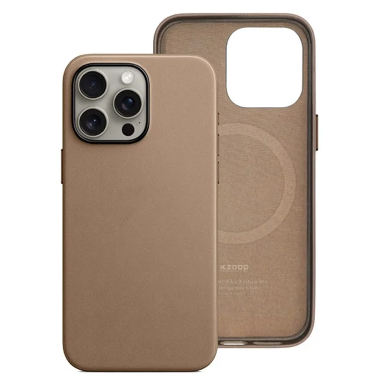 KZDOO Mag Elite Series Fine Woven Case for iPhone 15 Pro Eco-Friendly Phone Case Compatible with MagSafe - Khaki