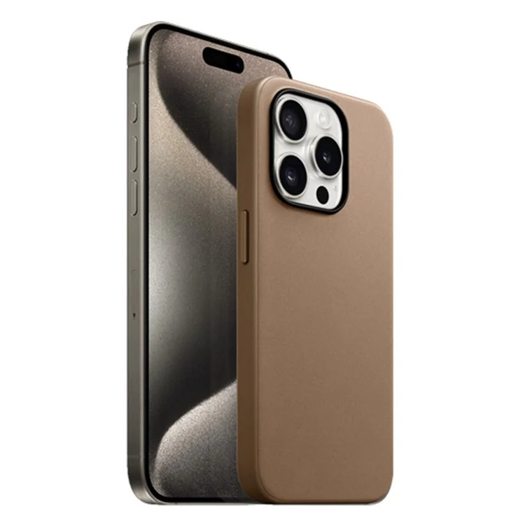 KZDOO Para iPhone 15 Pro Max Capa Fina Tecida Compatível com MagSafe Mag Elite Eco-Friendly - Cáqui