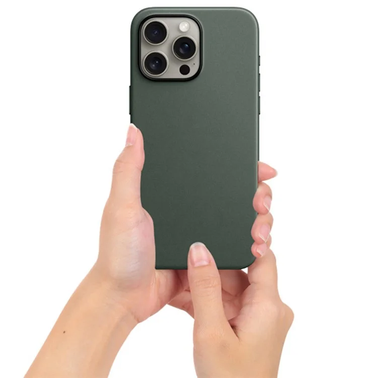 KZDOO Para iPhone 15 Pro Max Capa Fina Tecida Compatível com MagSafe Mag Elite Eco-Friendly - Cáqui