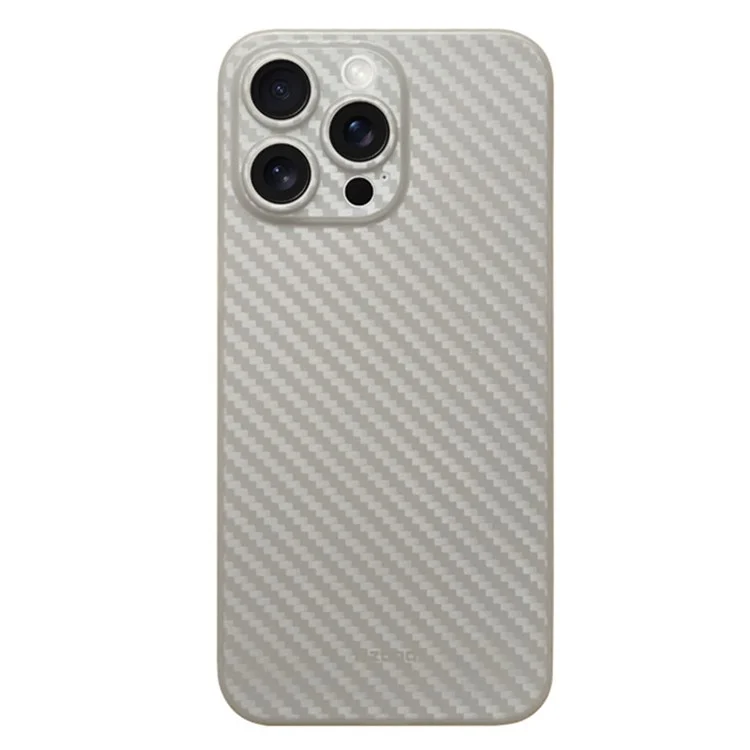 KZDOO Für iPhone 15 Pro Max Kohlefaser-Textur Rückseite Hülle PP Handy Cover - Titangau