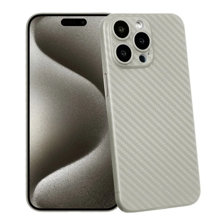 KZDOO Für iPhone 15 Pro Max Kohlefaser-Textur Rückseite Hülle PP Handy Cover - Titangau