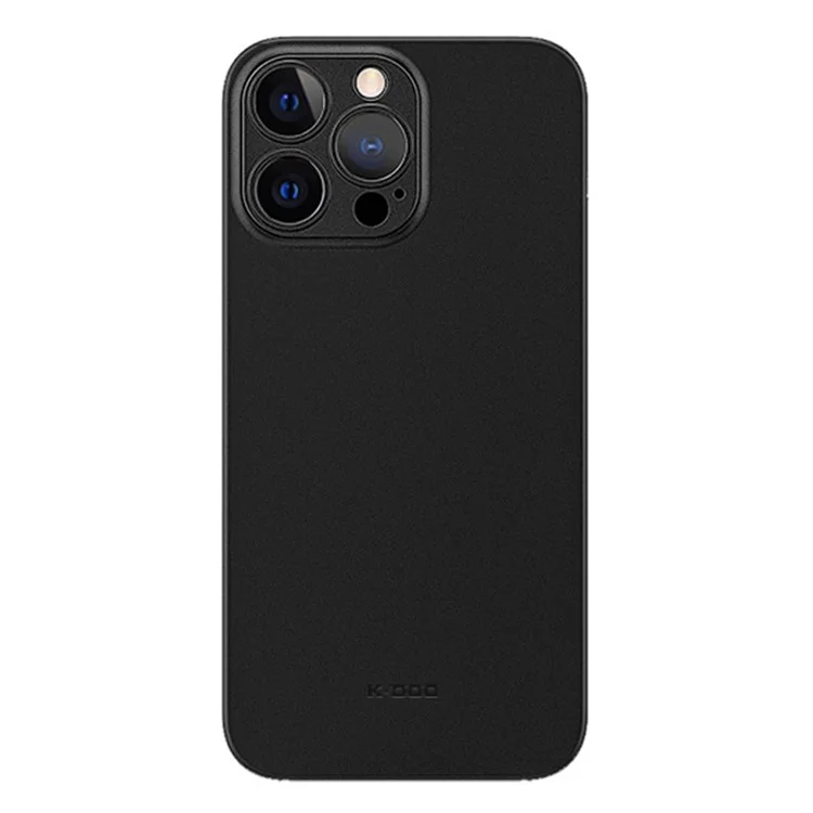 Serie Air Skin KZDOO para iPhone 15 Pro Funda antihuellas mate Ultra delgada Cubierta de teléfono - Negro 