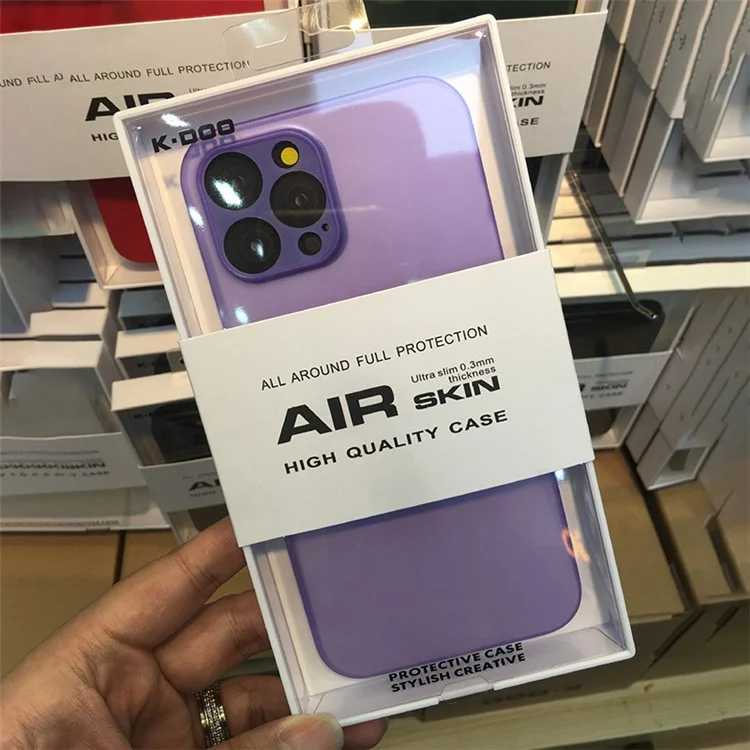 Serie Air Skin KZDOO para iPhone 15 Pro Funda antihuellas mate Ultra delgada Cubierta de teléfono - Negro 
