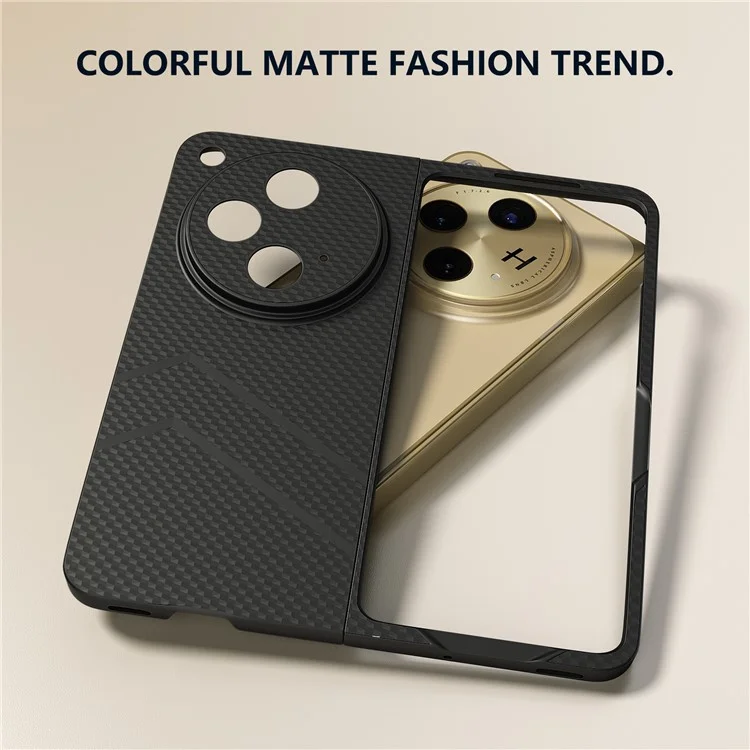 Funda para Oppo Find N3 5G, textura mate, dura, PC a prueba de golpes - Negro