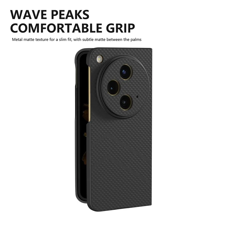 Funda para Oppo Find N3 5G, textura mate, dura, PC a prueba de golpes - Negro