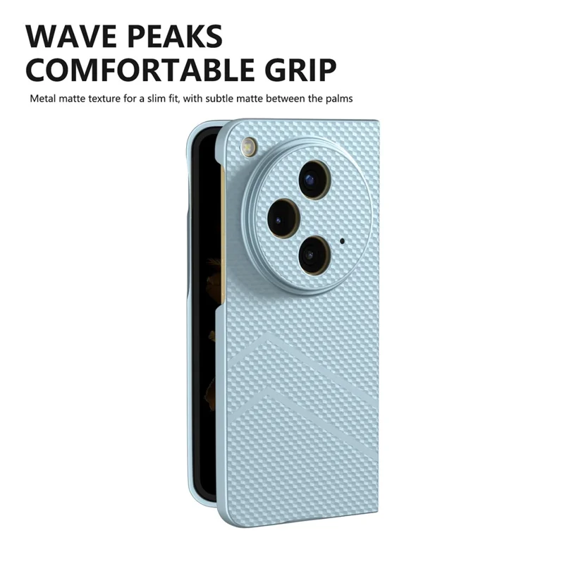 For Oppo Find N3 5G Case Matt struktur Hård PC Stødfast Telefonbeskyttelse - Blå