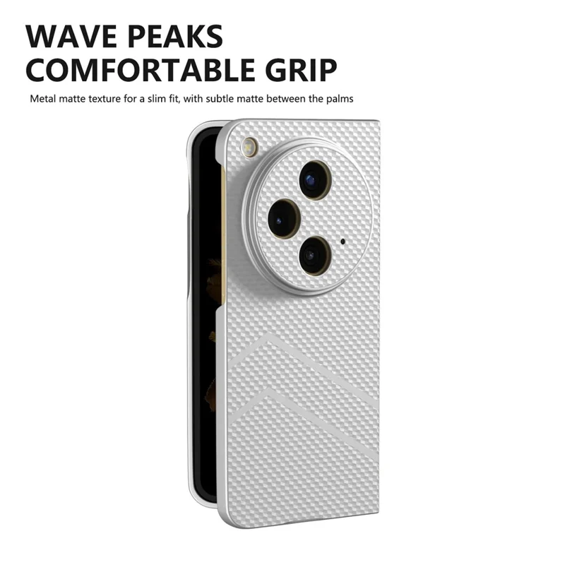 For Oppo Find N3 5G Case Matte Texture Hard PC Shockproof Phone Cover - Silver