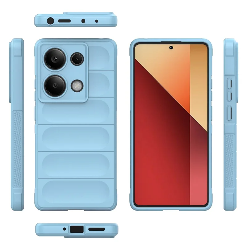 For Xiaomi Redmi Note 13 Pro 4G Cell Phone Case Drop Protection TPU Protective Cover - Baby Blue