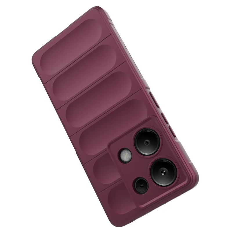 For Xiaomi Redmi Note 13 Pro 4G Cell Phone Case Drop Protection TPU Protective Cover - Wine Red