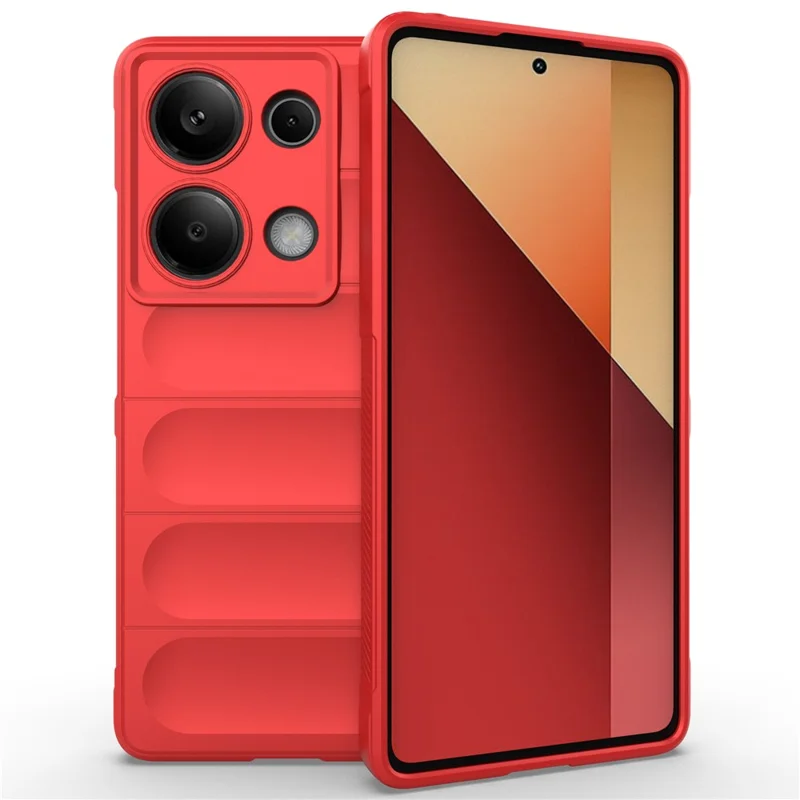 For Xiaomi Redmi Note 13 Pro 4G Cell Phone Case Drop Protection TPU Protective Cover - Red
