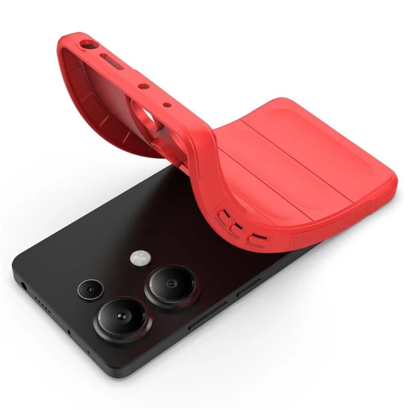 For Xiaomi Redmi Note 13 Pro 4G Cell Phone Case Drop Protection TPU Protective Cover - Red