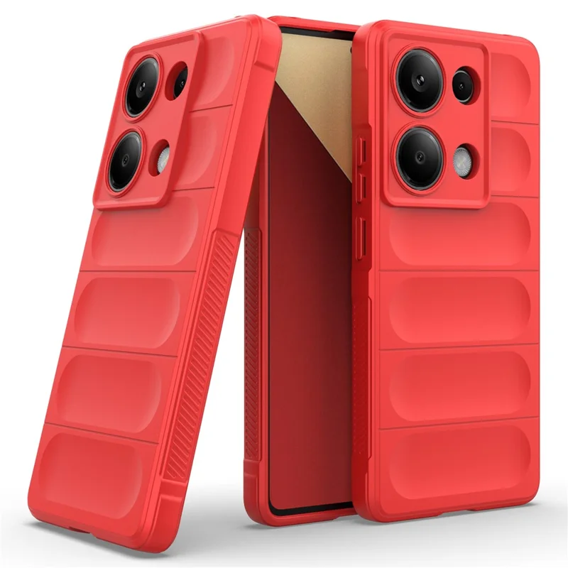 For Xiaomi Redmi Note 13 Pro 4G Cell Phone Case Drop Protection TPU Protective Cover - Red