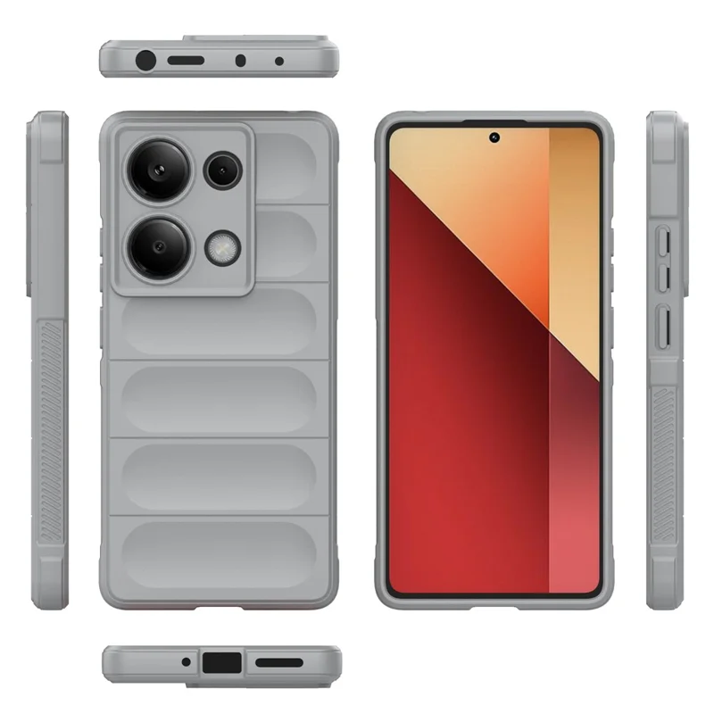 Для Xiaomi Redmi Note 13 Pro 4G Чехол для сотового телефона Защита от падения TPU Защитная крышка - Светло-серый