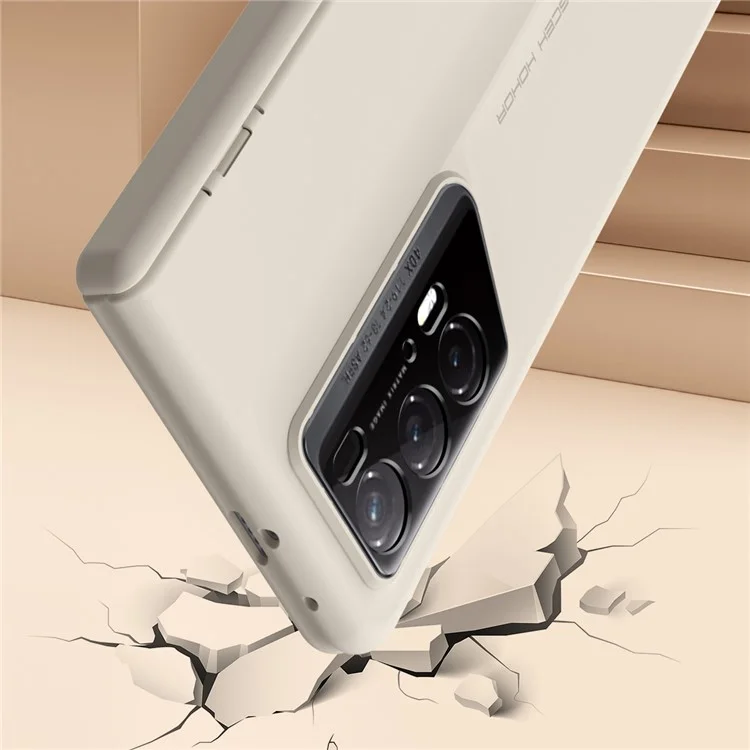 For Honor Magic V2 RSR Funda Porsche Design Protección dura de PC anti-arañazos con película de vidrio templado - Beige 
