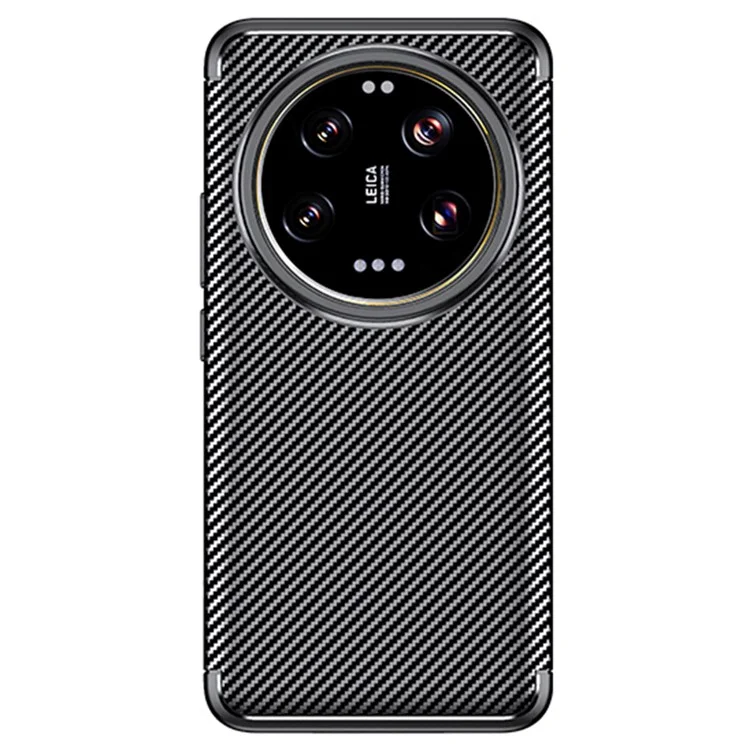 For Xiaomi 14 Ultra Case TPU Carbon Fiber Texture Shockproof Mobile Phone Cover