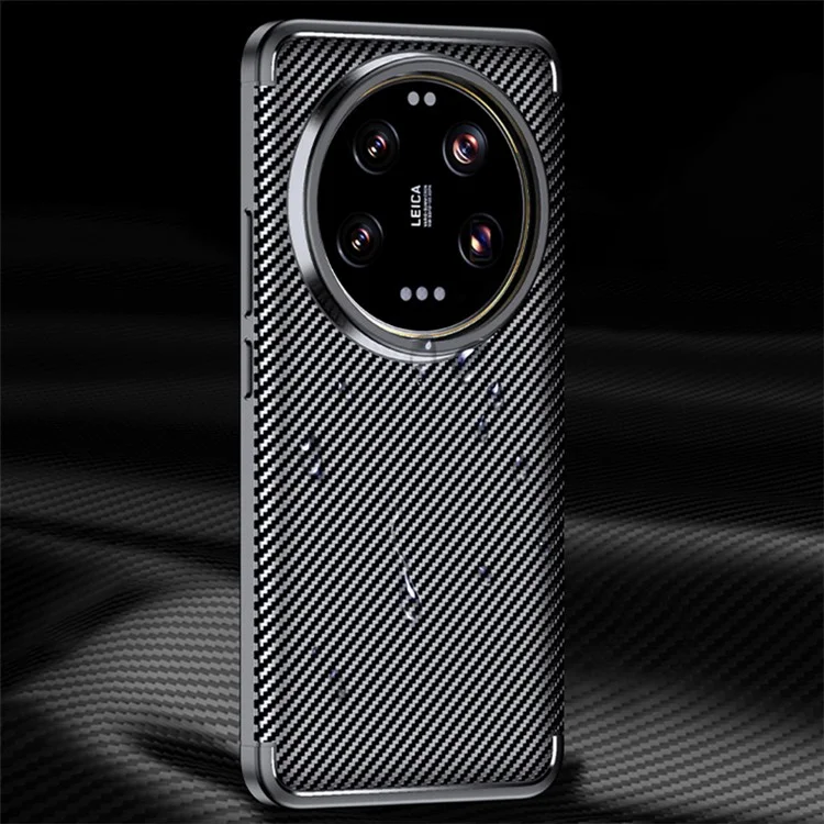 For Xiaomi 14 Ultra Case TPU Carbon Fiber Texture Shockproof Mobile Phone Cover