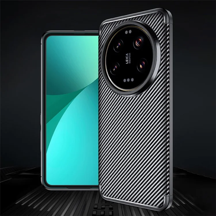 For Xiaomi 14 Ultra Case TPU Carbon Fiber Texture Shockproof Mobile Phone Cover