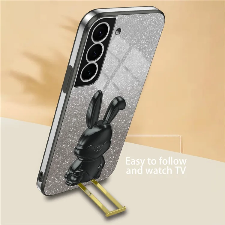 ПК + Чехол из TPU для Samsung Galaxy S21+ 5G, Защитный кейс для телефона со стойкой - Черный
