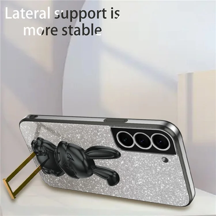 ПК + Чехол из TPU для Samsung Galaxy S21+ 5G, Защитный кейс для телефона со стойкой - Черный