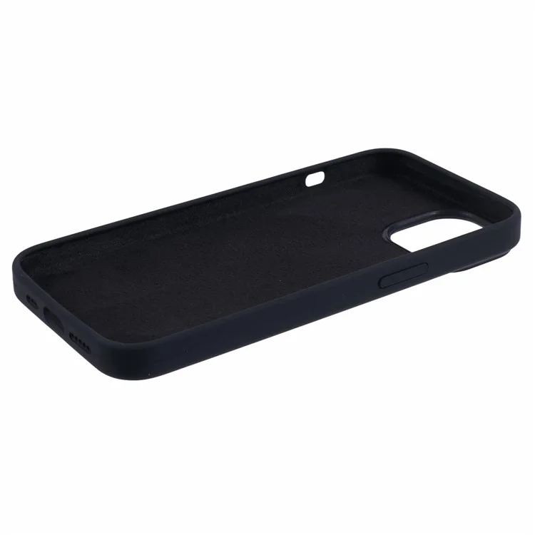 Série BJT para iPhone 15 Case TPU+Silicone Fabric Lining Magnetic Phone Case (Big Rear Lens Hole) - Preto