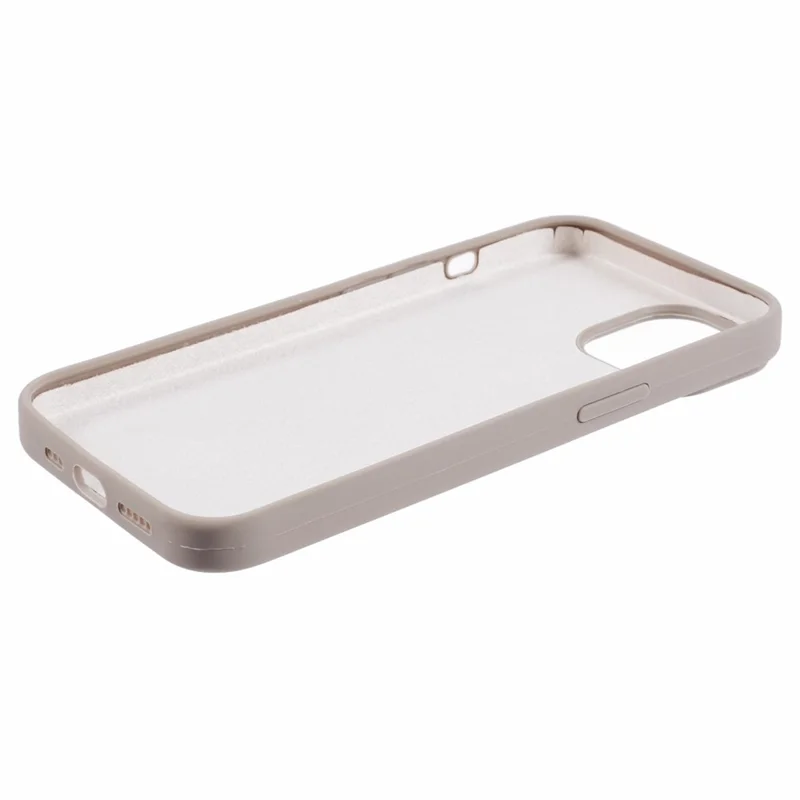 BJT Series For iPhone 15 Case TPU+Silicone Fabric Lining Magnetic Phone Case (Big Rear Lens Hole) - Grey