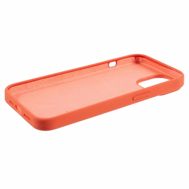 BJT Series For iPhone 15 Case TPU+Silicone Fabric Lining Magnetic Phone Case (Big Rear Lens Hole) - Orange