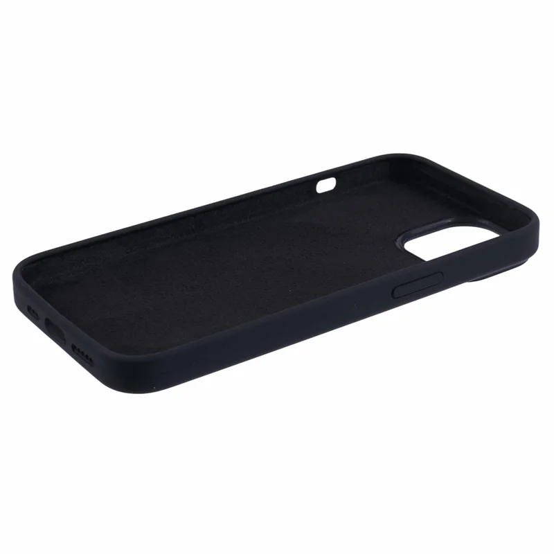 BJT Series For iPhone 14 Magnetic Phone Case TPU+Silicone Fabric Lining Back Cover - Black