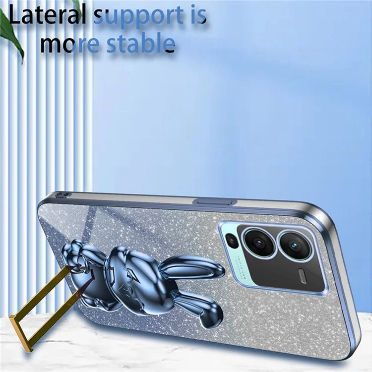 Rabbit Design Kickstand Case für vivo S15 5G Schutzhülle - Blau