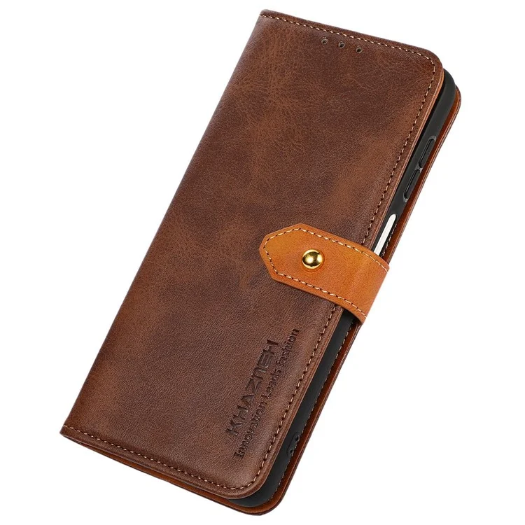 KHAZNEH For OnePlus Ace 3 5G / 12R 5G Case PU Leather Shockproof TPU Shell Folio Cover - Brown