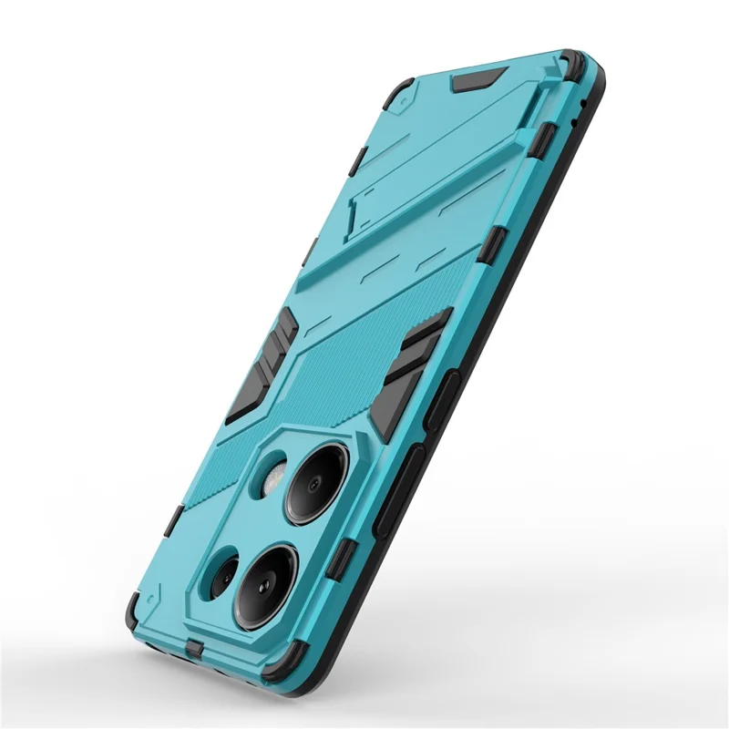 For Xiaomi Redmi Note 13 Pro 4G / Poco M6 Pro 4G Cell Phone Case PC+TPU Back Cover with Kickstand - Baby Blue