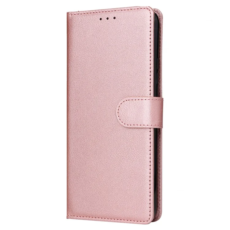 Pour iPhone 15 Pro Max Stand Cell Phone Case Wallet PU Leather Phone Cover - Rose Gold