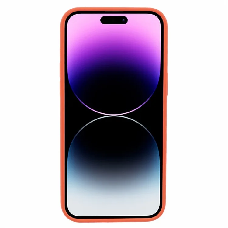 BJT Series Para iPhone 14 Pro Max Capa Case TPU+Revestimento de Tecido de Silicone Protetora Compatível com MagSafe - Laranja