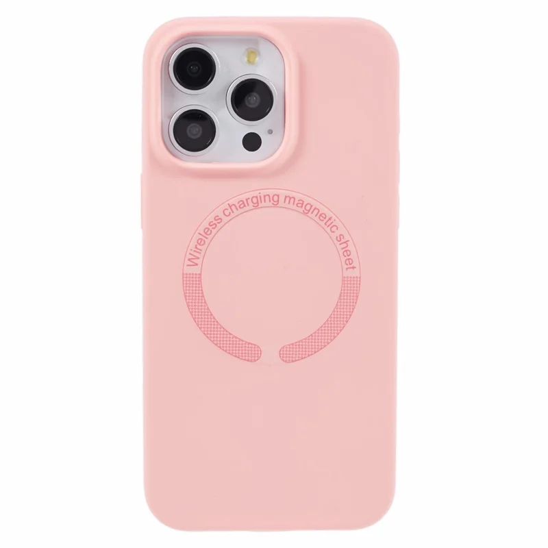 BJT Series For iPhone 12 Pro Max 6.7 inch Case Compatible with MagSafe TPU+Silicone Anti-drop Phone Shell - Pink