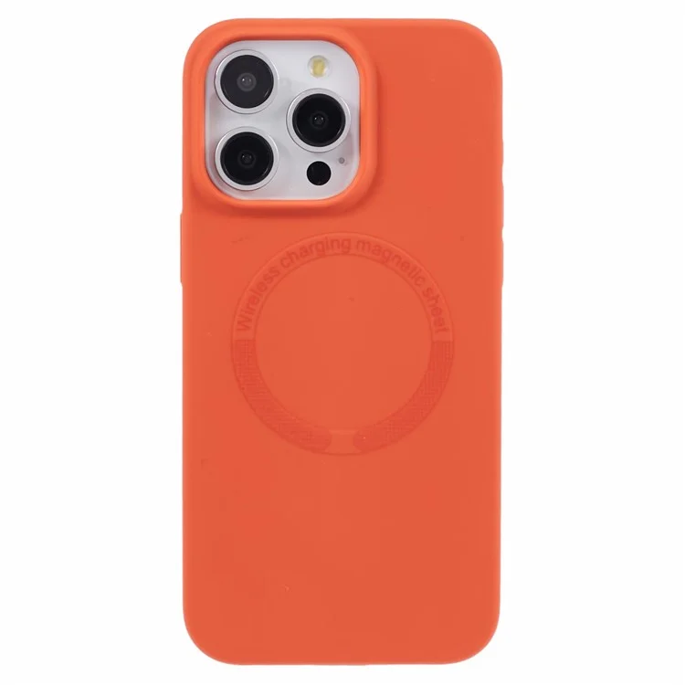 BJT Series For iPhone 13 Pro 6.1 inch Case Compatible with MagSafe TPU+Silicone Smart Phone Cover - Orange