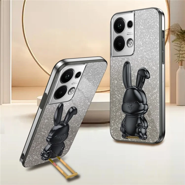 Для Oppo Reno9 Pro+ 5G Электрохромный чехол для сотового телефона PC+TPU с подставкой - черный