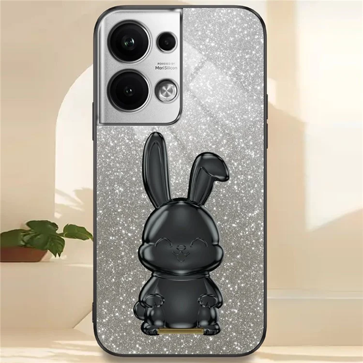 Для Oppo Reno9 Pro+ 5G Электрохромный чехол для сотового телефона PC+TPU с подставкой - черный
