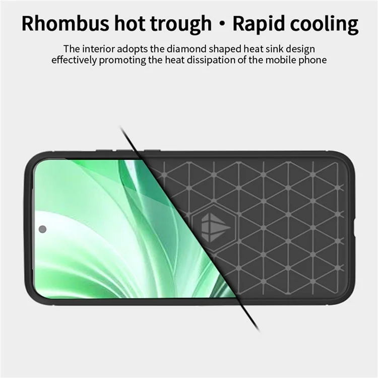 MOFI JK TPU серия-1 для Oppo Reno11 Pro 5G (Глобальная) TPU чехол для телефона Карбоновое волокно Текстурный чехол для телефона - Черный