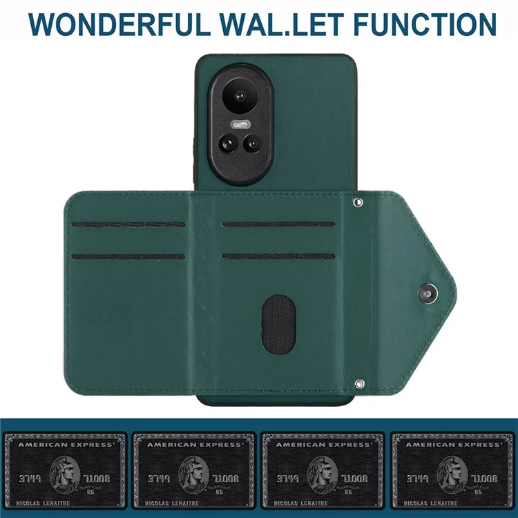YB Leather Coating Series-8 for Oppo Reno10 Pro 5G (Global) / Reno10 5G (Global) Case RFID Blocking Phone Cover - Green