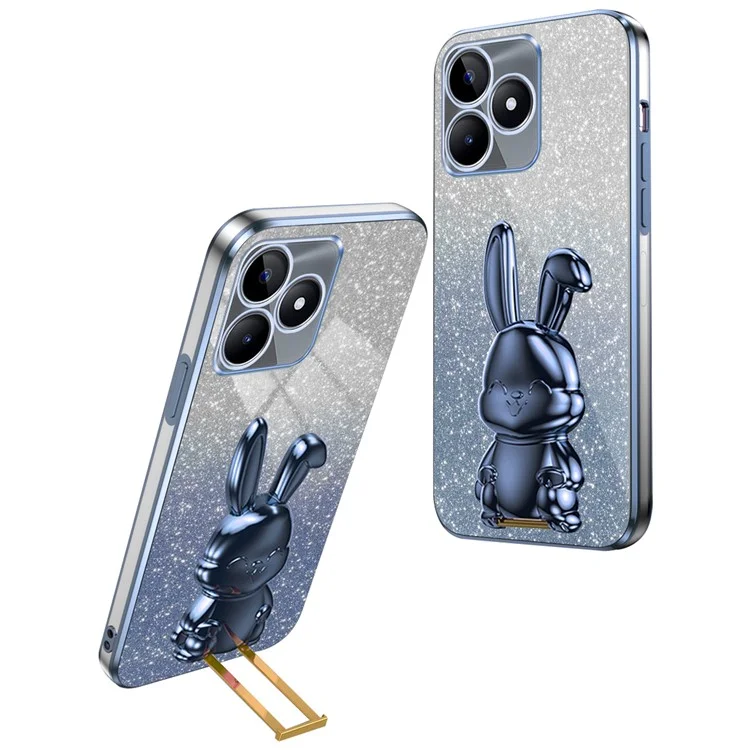 Pour Realme C53 (Global) / C53 (Inde) / C51 Housse de protection pour téléphone avec support - Bleu